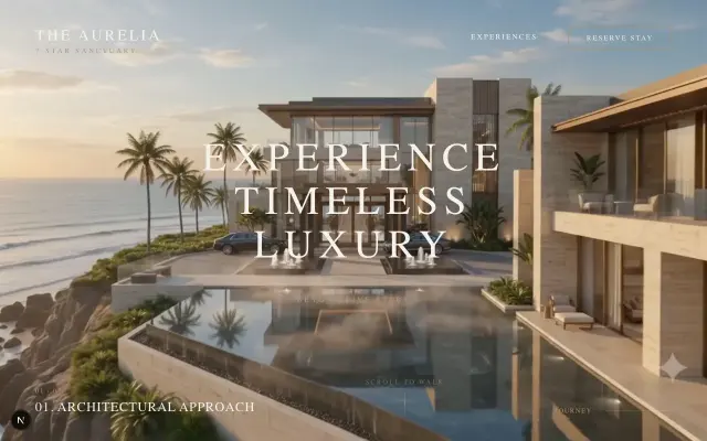 7-Star Luxury Hotel Website design preview