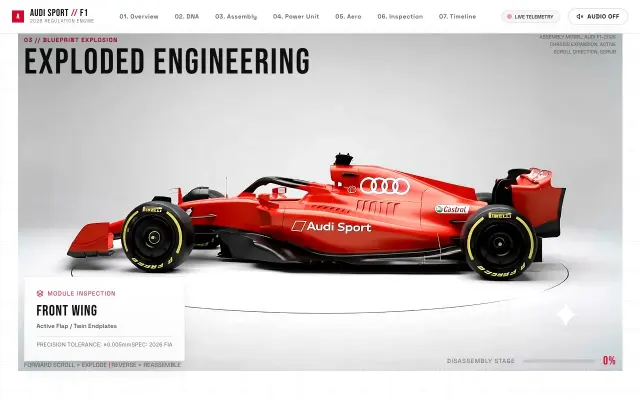 Audi Sport F1 — Engineered Beyond Limits design preview