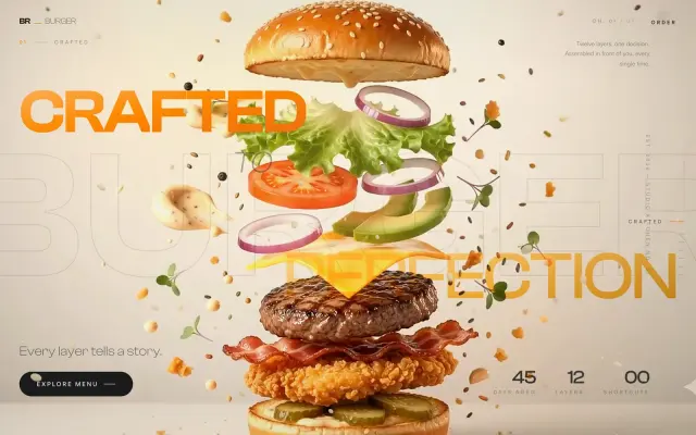 BR-Burger — Crafted To Perfection design preview