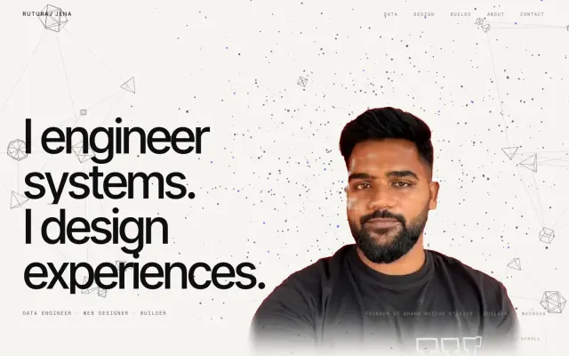 Ruturaj Jena — Creative Technologist Portfolio design preview