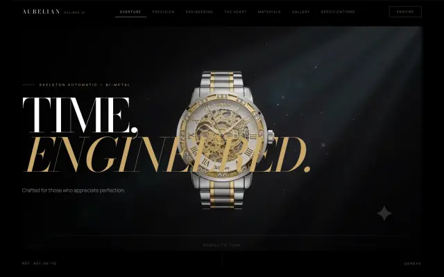 AURELIAN Calibre 01 — Skeleton Automatic design preview