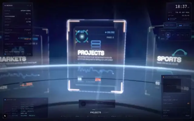 NEXUS — Personal AI Assistant Spatial OS design preview