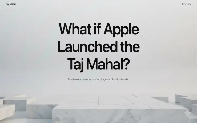 Taj Mahal Keynote Site design preview