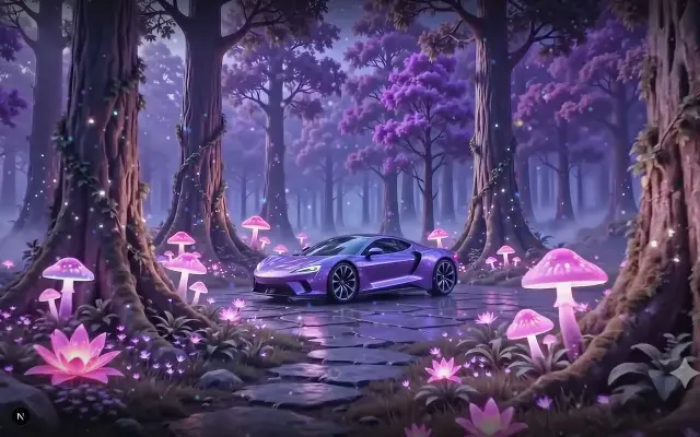 Violet Hypercar Landing design preview